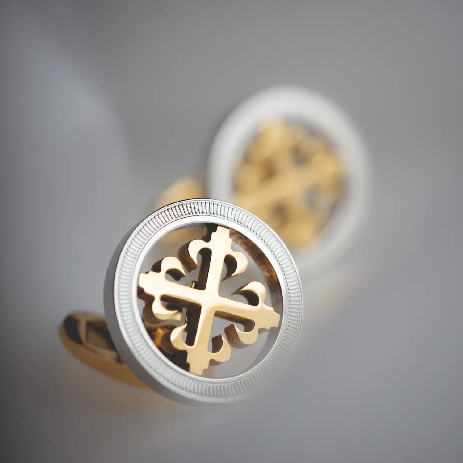 French Gold And Silver Cufflinks