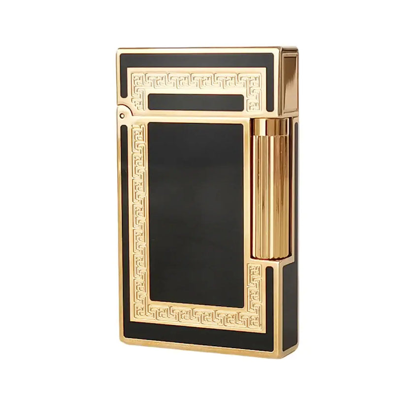 2024 New D Lighter Classic Lacquer Gas Lighters Rectangle Engraved Pattern Cigar Gadgets Dropshipping Customize Smoke