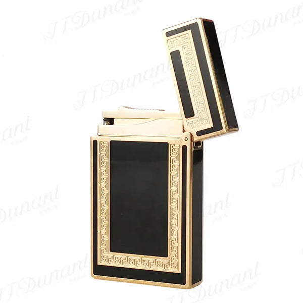 2024 New D Lighter Classic Lacquer Gas Lighters Rectangle Engraved Pattern Cigar Gadgets Dropshipping Customize Smoke