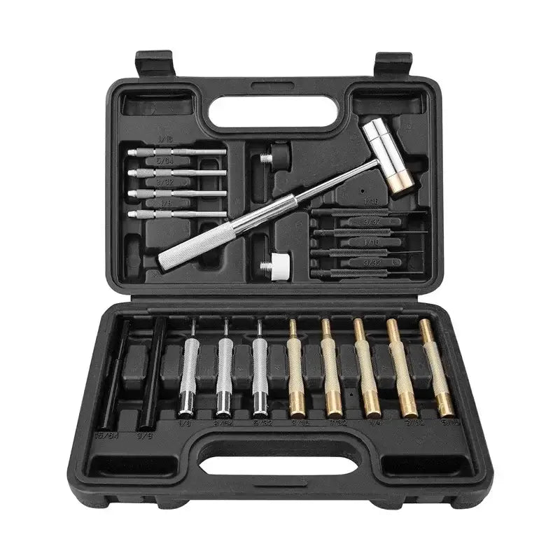 21pcs/set Gunsmithing Punch Tools Made Of Solid Material Including Steel Punch And Hammer With Bench Block Roll Pin