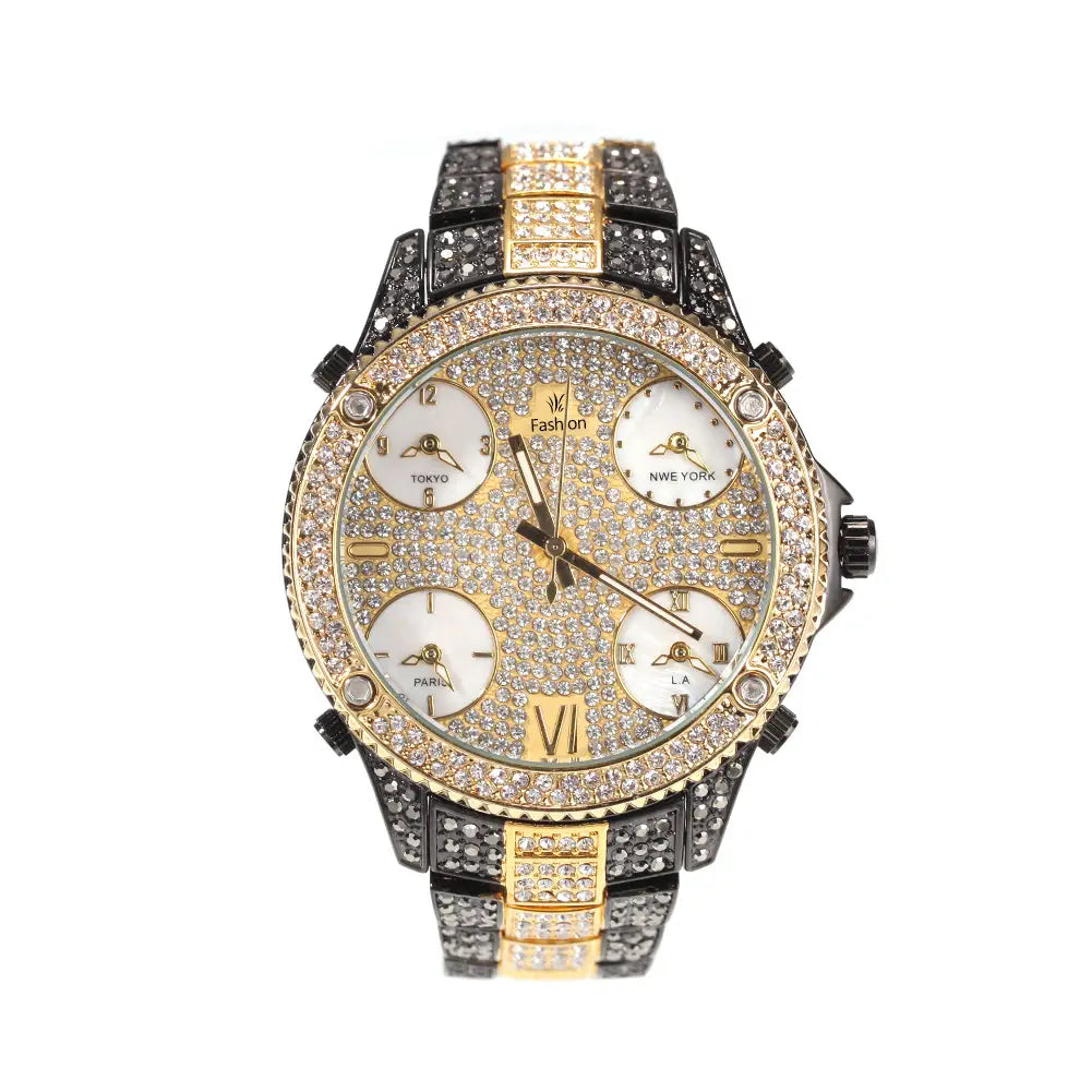 New Full Diamond Large Dial Hip-hop Men’s Watches