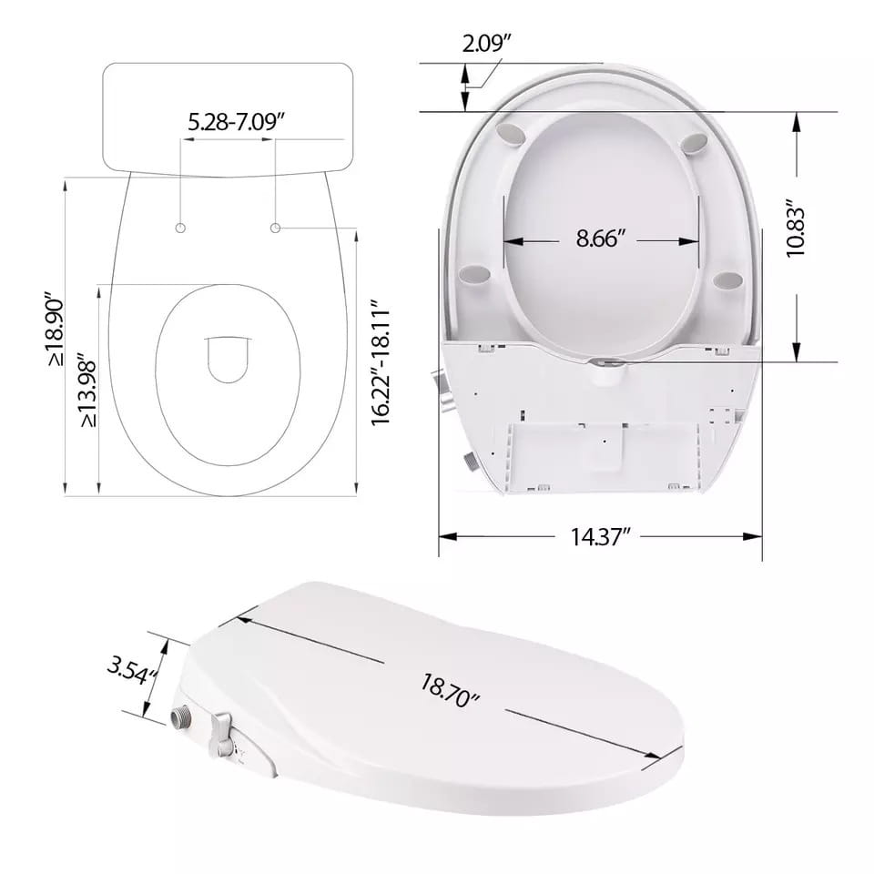 Smart Toilet Lid Washing Cover