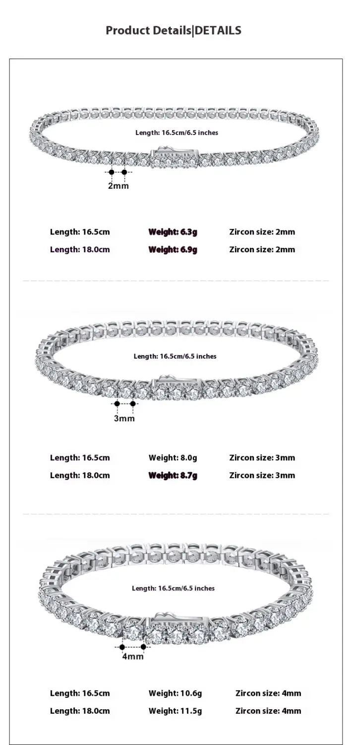 Sterling Silver Tennis Bracelet