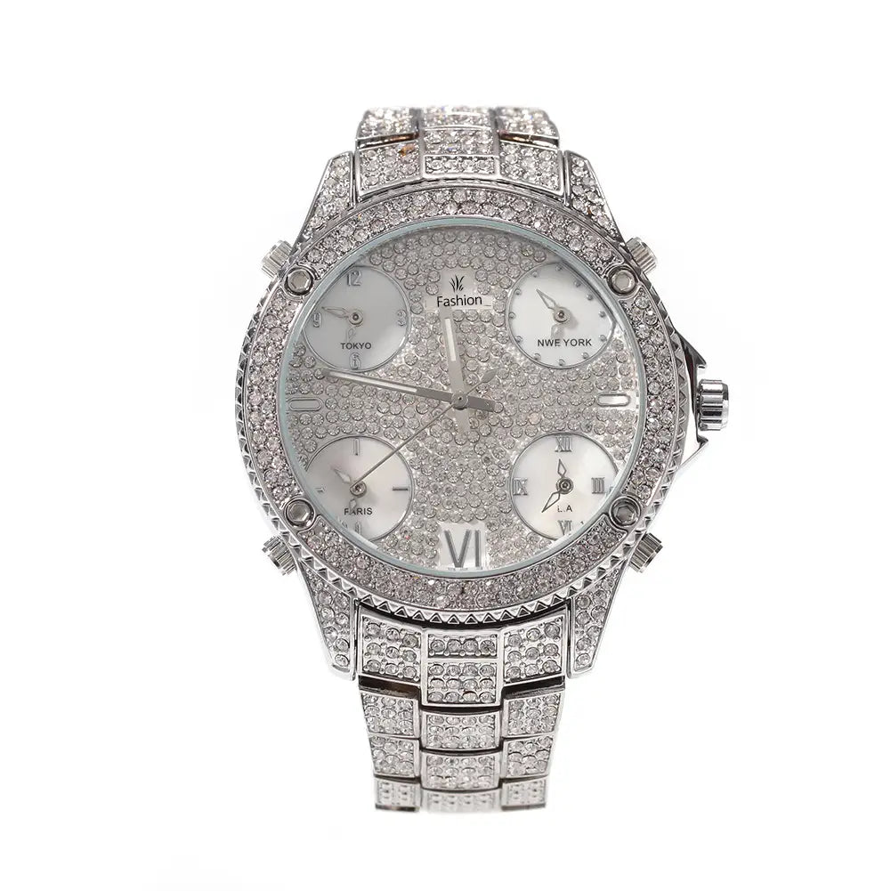 New Full Diamond Large Dial Hip-hop Men’s Watches