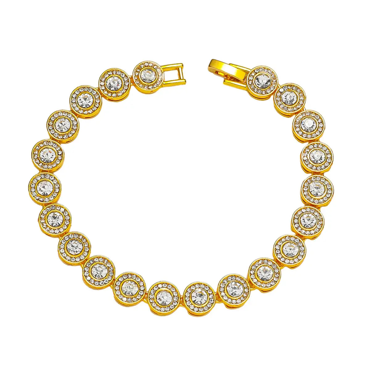 Round Diamond Stitching Bracelet 8mm wide