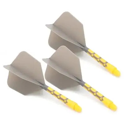 CUESOUL 929 New Launch ROST T19 Integrated Dart Shaft and Flights Big Wing Shape,Set of 3-Grey