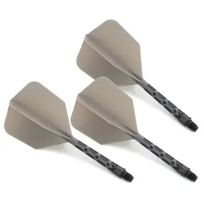 CUESOUL 929 New Launch ROST T19 Integrated Dart Shaft and Flights Big Wing Shape,Set of 3-Grey