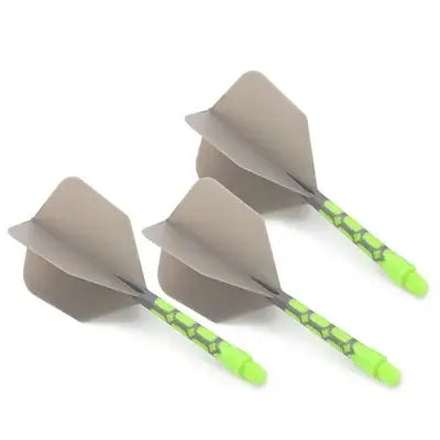 CUESOUL 929 New Launch ROST T19 Integrated Dart Shaft and Flights Big Wing Shape,Set of 3-Grey