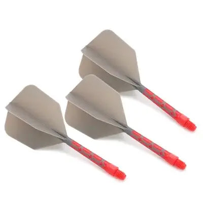 CUESOUL 929 New Launch ROST T19 Integrated Dart Shaft and Flights Big Wing Shape,Set of 3-Grey