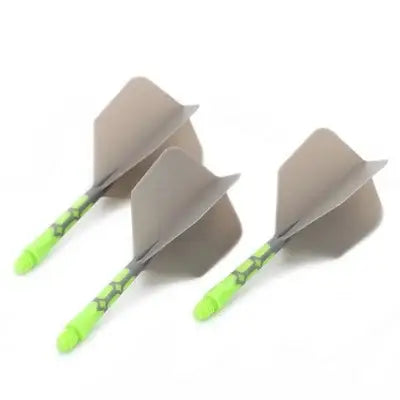 CUESOUL 929 New Launch ROST T19 Integrated Dart Shaft and Flights Big Wing Shape,Set of 3-Grey