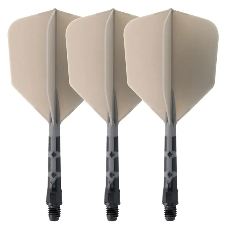 CUESOUL 929 New Launch ROST T19 Integrated Dart Shaft and Flights Big Wing Shape,Set of 3-Grey