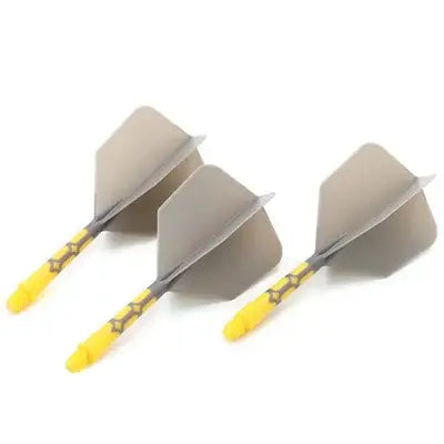 CUESOUL 929 New Launch ROST T19 Integrated Dart Shaft and Flights Big Wing Shape,Set of 3-Grey