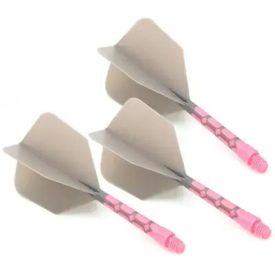 CUESOUL 929 New Launch ROST T19 Integrated Dart Shaft and Flights Big Wing Shape,Set of 3-Grey