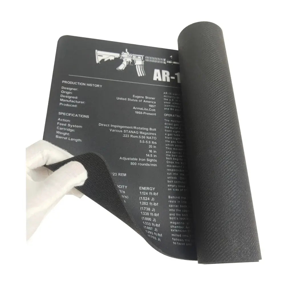 AR15 AK47 Glock Gun Cleaning Rubber Mat With Parts Diagram and Instructions Armorers Bench Mat Mouse Pad for Smith Colt