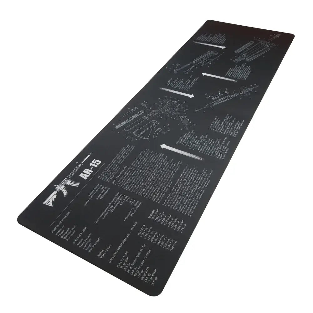 AR15 AK47 Glock Gun Cleaning Rubber Mat With Parts Diagram and Instructions Armorers Bench Mat Mouse Pad for Smith Colt