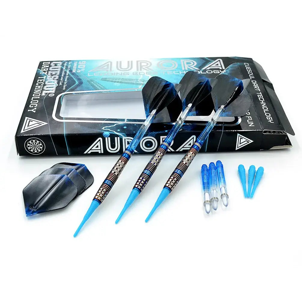 CUESOUL AURORA Soft Tip Tungsten Darts 18g with Titanium Nitride Coating