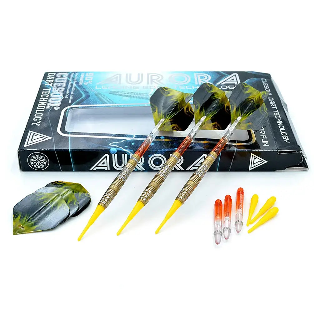 CUESOUL AURORA Soft Tip Tungsten Darts 18g with Titanium Nitride Coating