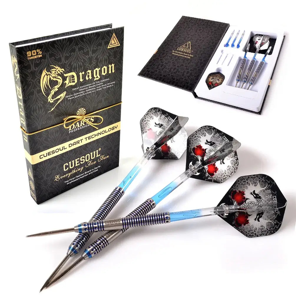 CUESOUL Dragon 22g/24g/26g Tungsten Steel Tip Darts,Dart Barrel with Golden Titanium Coated