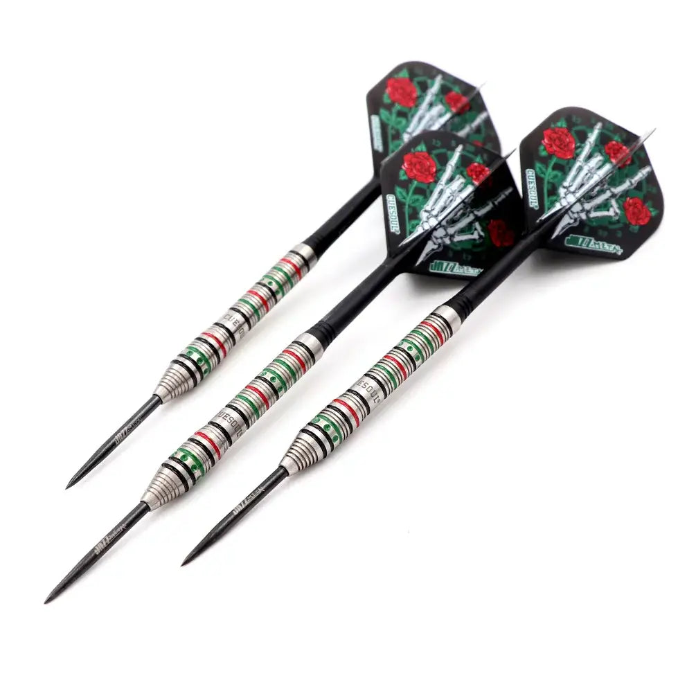 CUESOUL JAZZ-METAL 21/23/25g Steel Tip 90% Tungsten Dart Set with Integrated ROST Dart Flights and Wristband