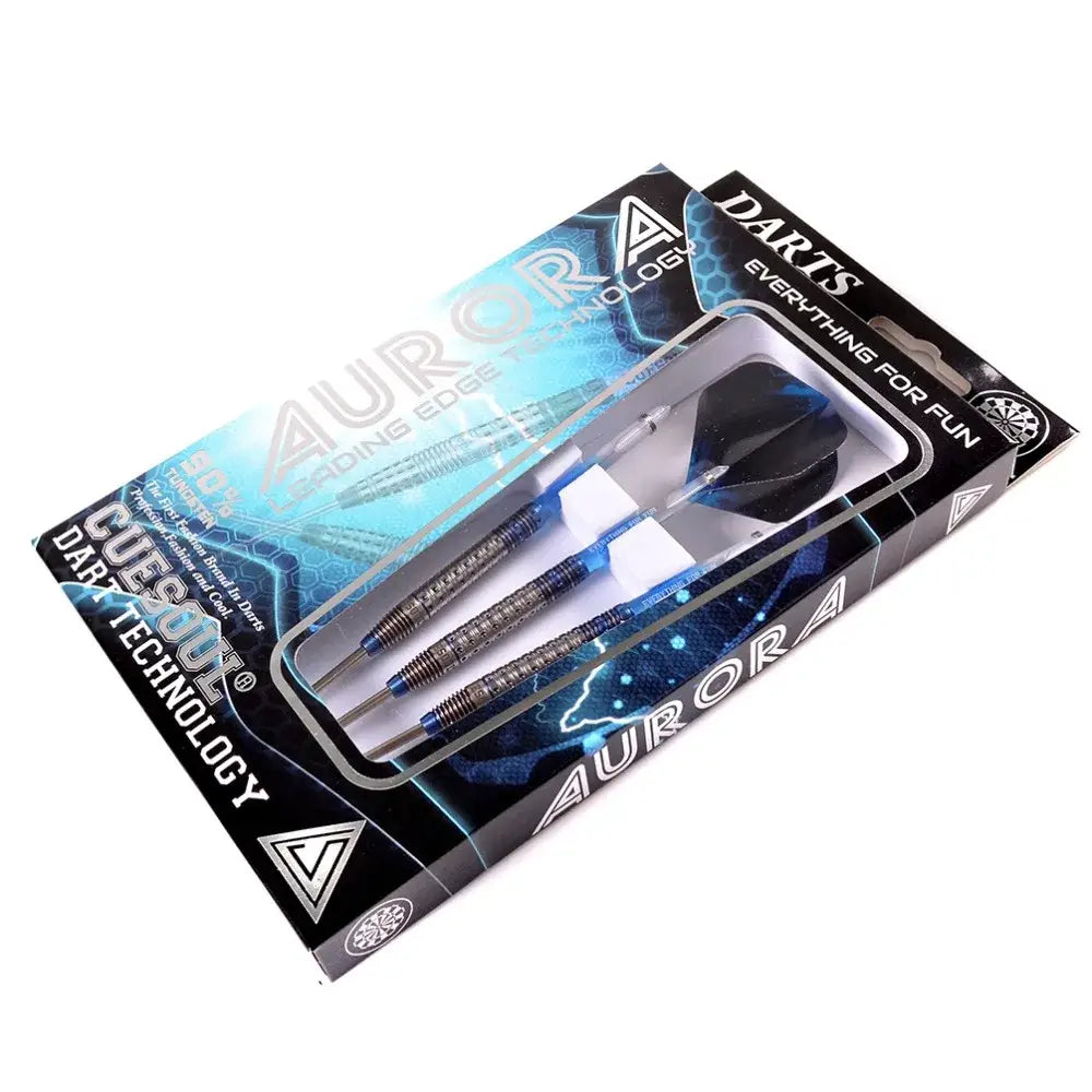 CUESOUL AURORA 23g Steel Tip Tungsten Dart Set,Gold Titanium Nitride Coating