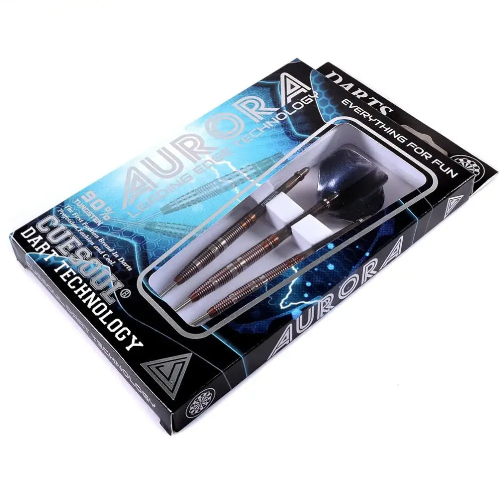 CUESOUL AURORA 23g Steel Tip Tungsten Dart Set,Gold Titanium Nitride Coating