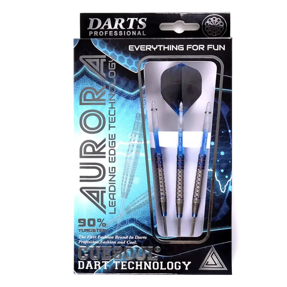 CUESOUL AURORA 23g Steel Tip Tungsten Dart Set,Gold Titanium Nitride Coating