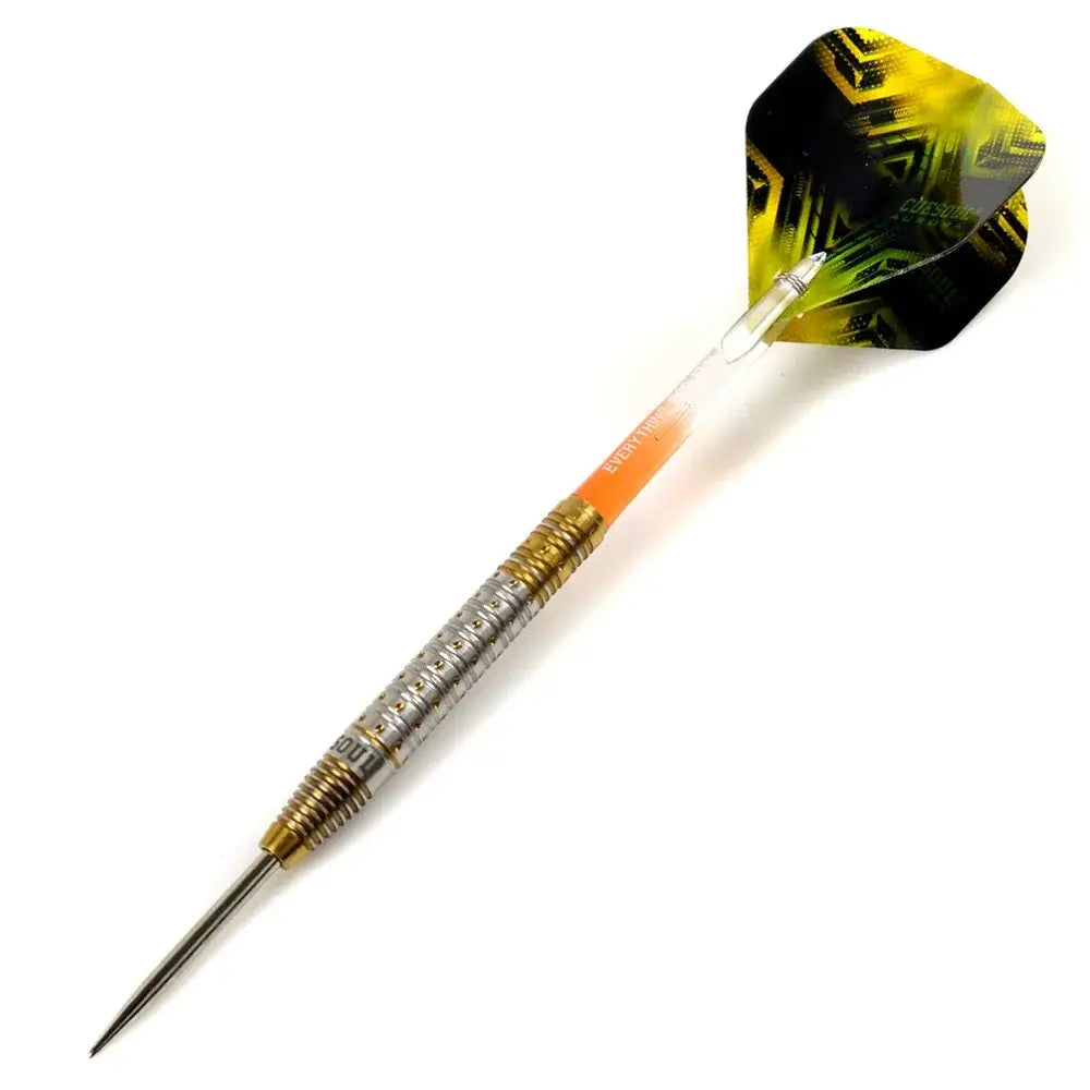 CUESOUL AURORA 23g Steel Tip Tungsten Dart Set,Gold Titanium Nitride Coating