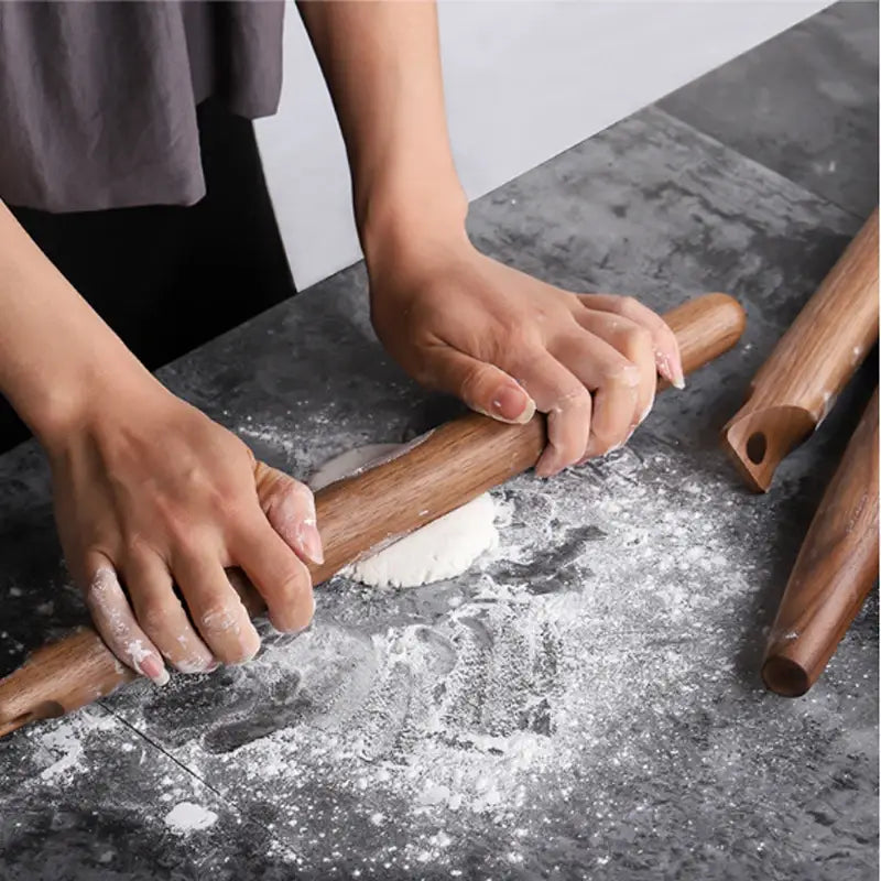 Pizza Natural Walnut Rolling Pin for Dough Wooden Roller