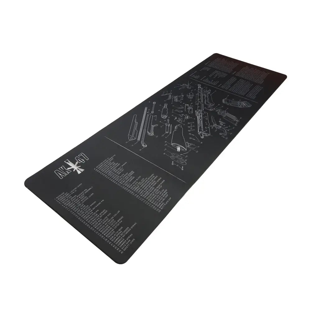 AR15 AK47 Glock Gun Cleaning Rubber Mat With Parts Diagram and Instructions Armorers Bench Mat Mouse Pad for Smith Colt