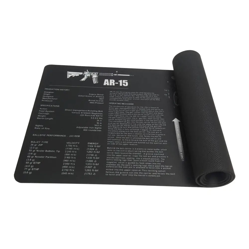 AR15 AK47 Glock Gun Cleaning Rubber Mat With Parts Diagram and Instructions Armorers Bench Mat Mouse Pad for Smith Colt