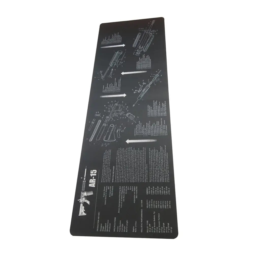 AR15 AK47 Glock Gun Cleaning Rubber Mat With Parts Diagram and Instructions Armorers Bench Mat Mouse Pad for Smith Colt