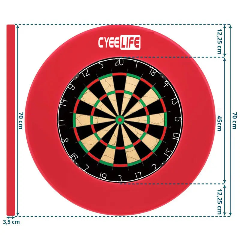 Cyeelife 18-Inch Pu Dartboard Protection Ring Dart Plate Guard Circle Hemp Target Flocking Target Wall Protection Tool