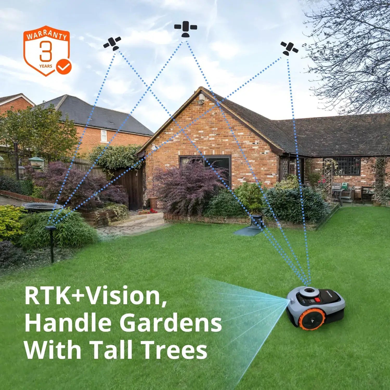 Segway Navimow i105N Robot Lawn Mower Perimeter Wire Free 1/8 Acre RTK + Vision Robotic Lawnmower AI-Assisted Mapping