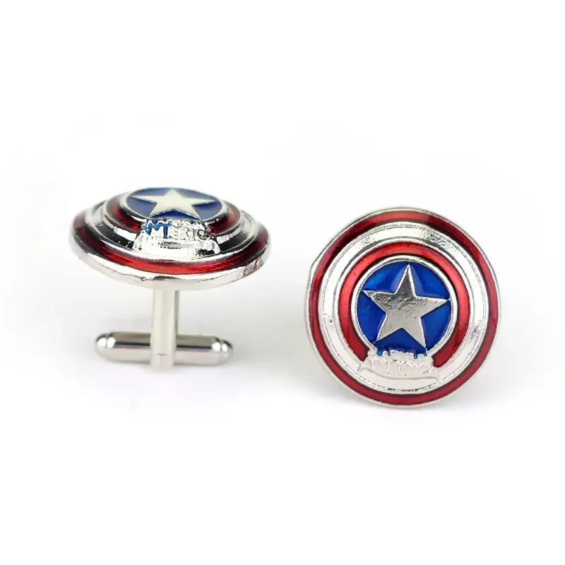 Captain America Shield Metal Cufflinks