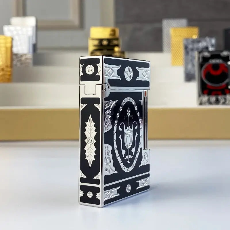 New commemorative edition single and double flame luxury lighter Ping Sound natural paint cigarette smoking butane