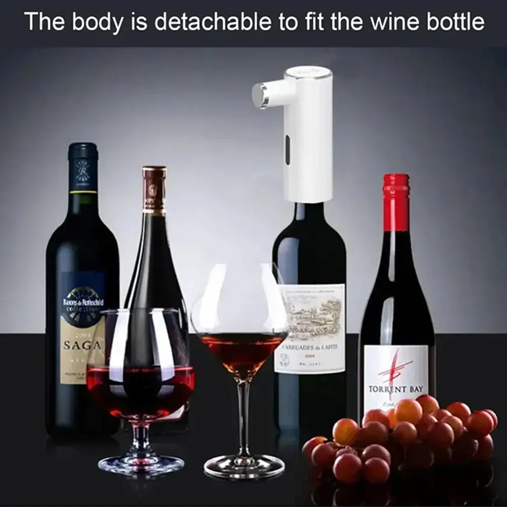 Electric Wine Aerator Dispenser Smart Quantitative Alcohol Dispenser Quick Decanter Wine Separator USB Charge Auto Wine