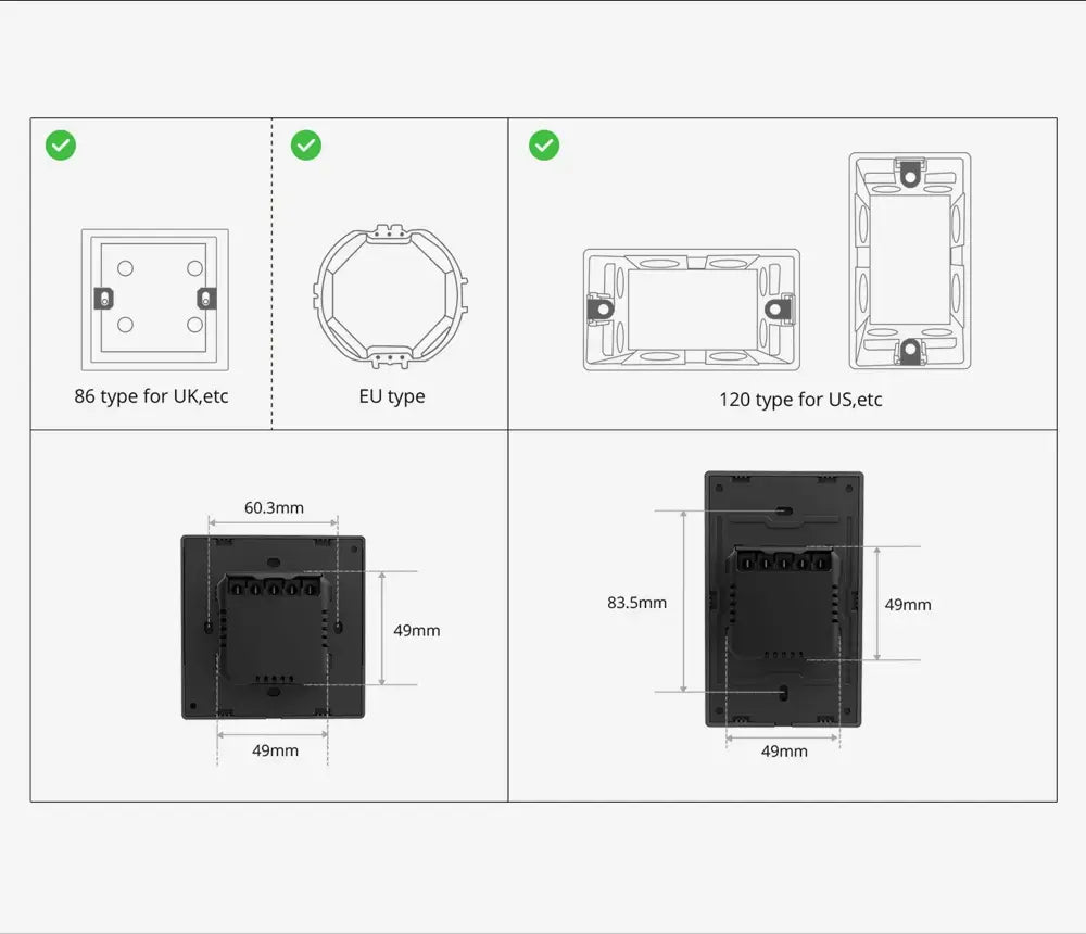 SONOFF Pro Smart Home Control Panel Thermostst Power Wall Switch