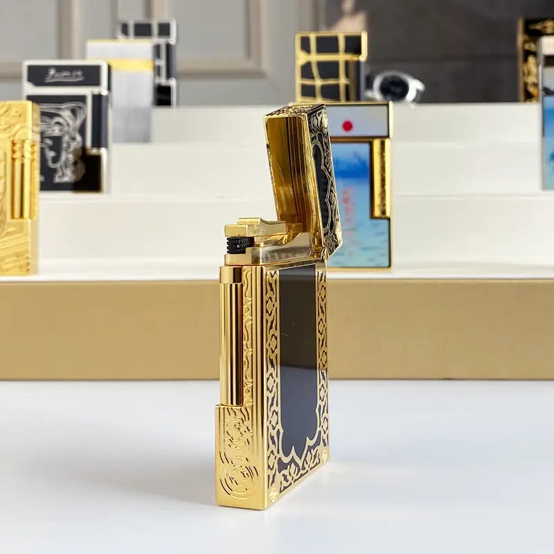 New commemorative edition single and double flame luxury lighter Ping Sound natural paint cigarette smoking butane