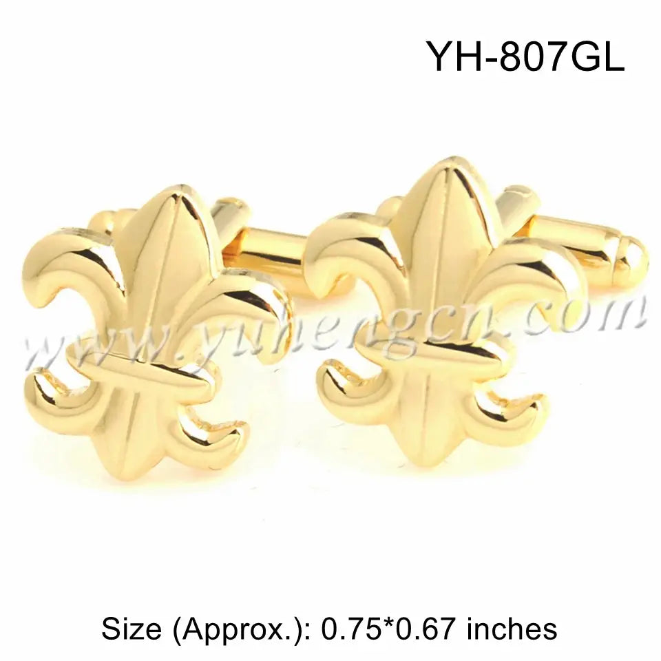 Enamel Fleur Di Lis Cufflinks