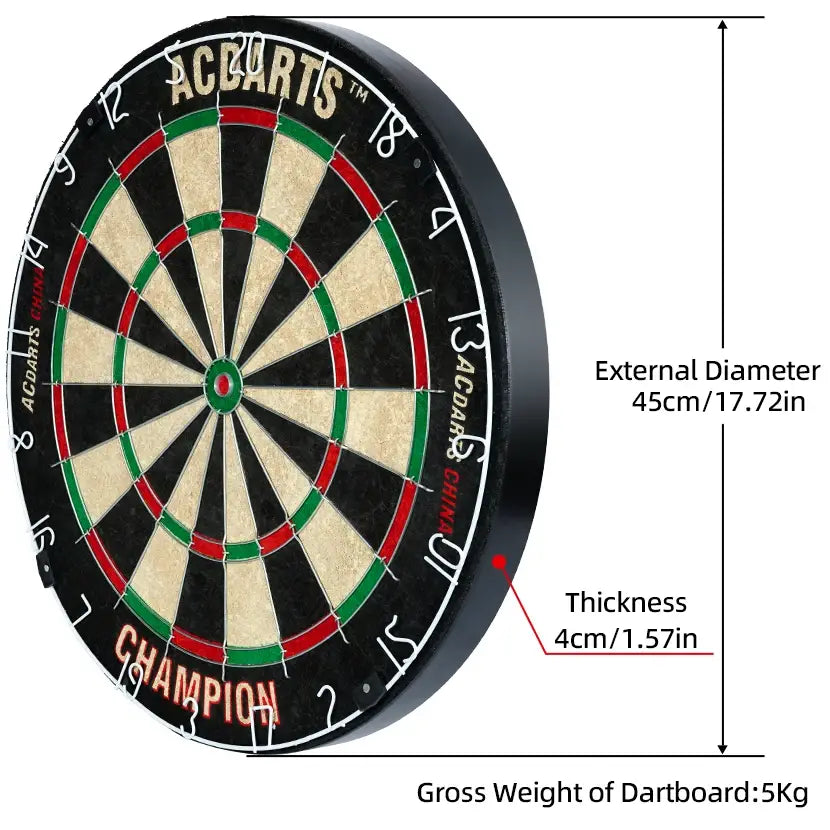 ACDARTS Dart Board 18inch x 38mm high-quality home professional