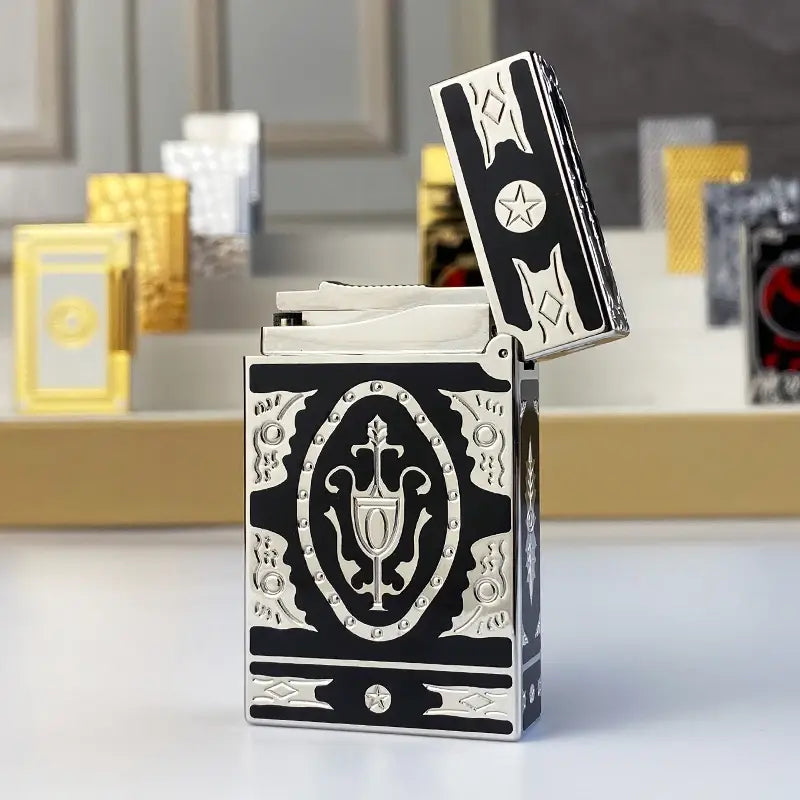 New commemorative edition single and double flame luxury lighter Ping Sound natural paint cigarette smoking butane