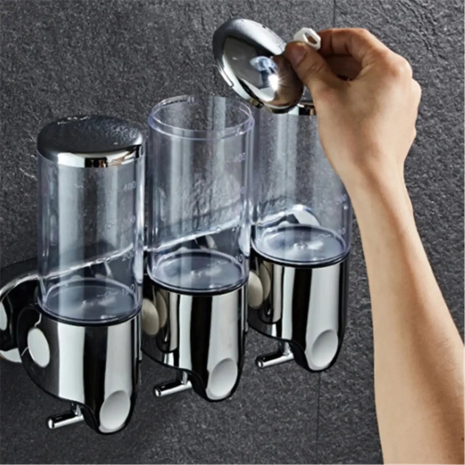 Wall Mount Shower Shampoo Soap Bottle Dispenser