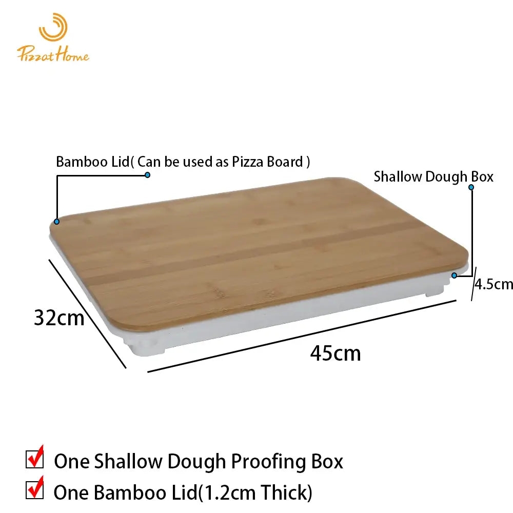 Pizzathome Pizza Dough Proofing Box Stackable Commercial Quality Trays with Covers Pizza Dough Container Plastic Dough