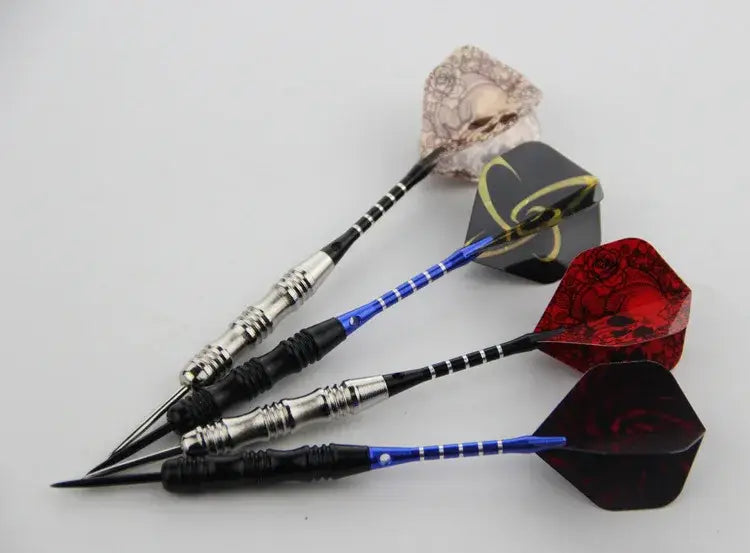 Darts Set 12pc 22g Safety Soft Steel Tip Dart Handle 24pcs Dart Flights Indoor Sports Entertainment Practice Shooting