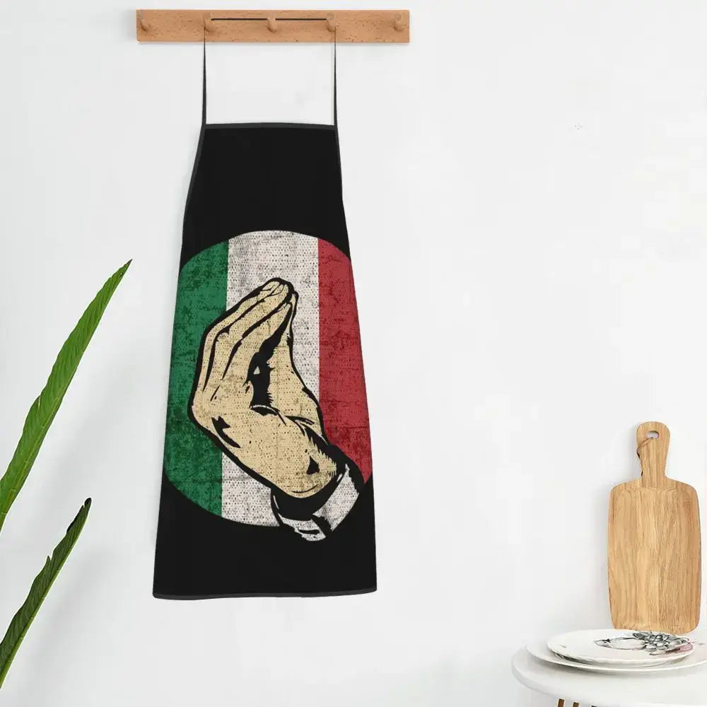 Italian Hand Gesture Sing Apron