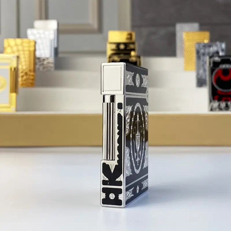 New commemorative edition single and double flame luxury lighter Ping Sound natural paint cigarette smoking butane