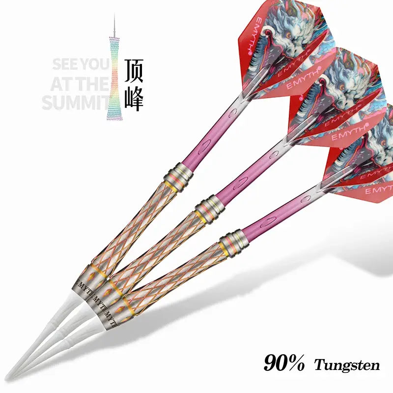 E MYTH Professional 90% Tungsten Darts 20/23g High Grade Hard Needle for Tournaments & Training