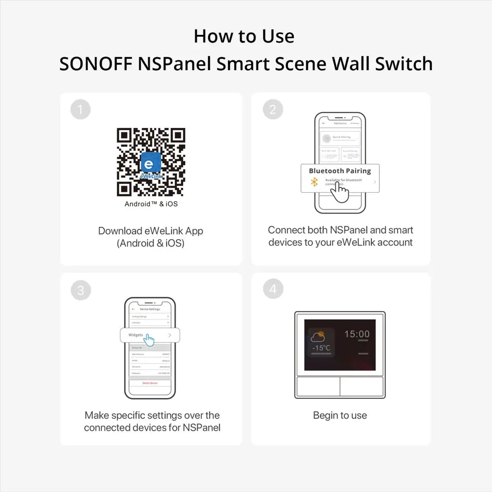 SONOFF Pro Smart Home Control Panel Thermostst Power Wall Switch