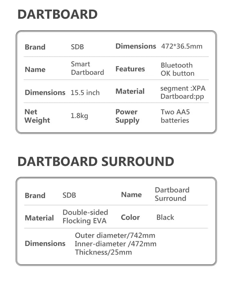 Soft Tip Dart Surround Set Electronic Dartboard