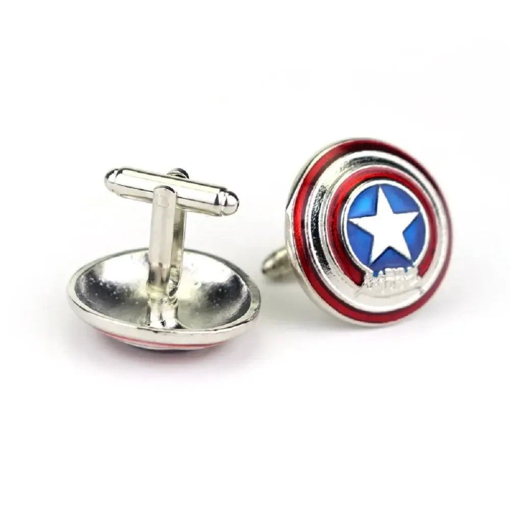 Captain America Shield Metal Cufflinks